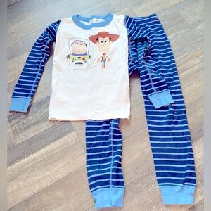 Hanna Andersson Toy Story Pixar Disney Woody Buzz Long John Pajamas Pjs 110